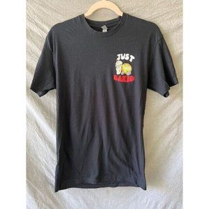 Just Baked Shirt Adult Small Black Short Sleeve Pullover Tee Mens‎